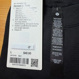 Lululemon Athletica Black Crew Neck Top Zeroed In Tank